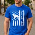 Heeler Dad Flag Vintage Blue Red Cattle Dog Patriot Men Men's Casual T-Shirt Royal Blue