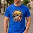 We Hooked The Best Papa Ever Fishing Dad Papa's Day Men's Casual T-Shirt Royal Blue