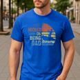 Hooked On Being Dad Fishing Dad Father's Day Men's Casual T-Shirt Royal Blue