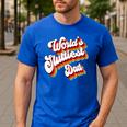 Humor Sarcastic Father's Day Adult Jokes World's Sluttiest Dad Small Men's Casual T-Shirt Royal Blue