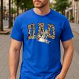 Hunting Dad Duck Camouflage Camo Preppy Camo Dad Camo Men's Casual T-Shirt Royal Blue