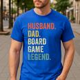Husband Dad Board Game Night Legend Father Vintage Men's Casual T-Shirt Royal Blue
