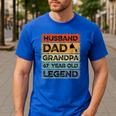 Husband Dad Grandpa 67 Year Old Legend 67th Birthday Vintage Men's Casual T-Shirt Royal Blue