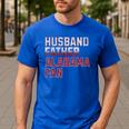 Husband Father Alabama Fan Fathers Day Alabama Dad Men's Casual T-Shirt Royal Blue
