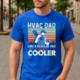 HVAC Dad Like A Regular Dad HVAC Technician AC Repairman Men's Casual T-Shirt Royal Blue