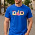 Ice Cream Dad 1st Birthday Matching Family Men's Casual T-Shirt Royal Blue
