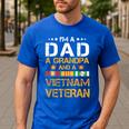 I'm A Dad Grandpa And A Vietnam Veteran US Army Vet Men's Casual T-Shirt Royal Blue