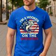 I'm Hooker On The Weekends Dirty Bass Dad Fishing Men's Casual T-Shirt Royal Blue