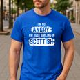 I'm Not Angry I'm Just Smiling In Scottish Dad Fun Scotland Men's Casual T-Shirt Royal Blue