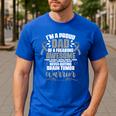 I'm A Proud Dad Brain Tumor Warrior Brain Tumor Survivor Men's Casual T-Shirt Royal Blue