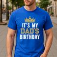 It's My Dad's Birthday Party Family Matching Small Men's Casual T-Shirt Royal Blue