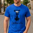 Its Fine Im Fine Everythings Fine Dog Mom Dad Lovers Men's Casual T-Shirt Royal Blue