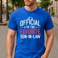 It's Official I'm The Favorite Son-In-Law Dad Father Men's Casual T-Shirt Royal Blue