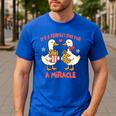 IVF Mom Dad Embryo Transfer Day It's A Day For A Miracle Men's Casual T-Shirt Royal Blue