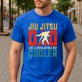 Jiu Jitsu Dad Like A Regular Dad But Cooler Dad Father Men's Casual T-Shirt Royal Blue