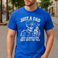 Just A Dad Who Always Came Back With The Milk Shirt Skeleton Men's Casual T-Shirt Royal Blue