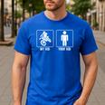 My Kid Motocross Dad Of A Motocross Rider Father Moto Dad Men's Casual T-Shirt Royal Blue