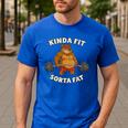 Kinda Fit Sorta Fat Gym Dad BOD Workout Apparel Men's Casual T-Shirt Royal Blue