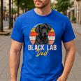 Lab Dad Retro Black Labrador Owner Men's Casual T-Shirt Royal Blue Lab Dad Retro Black Labrador Owner Men's Casual T-Shirt Royal Blue