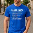 Labor Coach New Mom New Dad Hospital New Baby Shower Men's Casual T-Shirt Royal Blue
