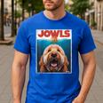 Labradoodle Jowls Tee Fawn Lab Doodle Mom Top Dad Men's Casual T-Shirt Royal Blue