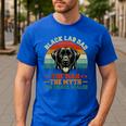 Labrador Retriever Dad Black Lab Dad Men's Casual T-Shirt Royal Blue