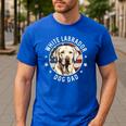 Labrador Retriever Dog Dad Men's Casual T-Shirt Royal Blue