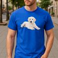 Labrador Retriever Shirt Yellow Love Lab Mom Dog Dad Men's Casual T-Shirt Royal Blue