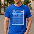 Lebanese Dad Nutrition Facts National Pride For Dad Men's Casual T-Shirt Royal Blue Lebanese Dad Nutrition Facts National Pride For Dad Men's Casual T-Shirt Royal Blue