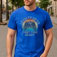 I Leveled Up To First Time Daddy Soon To Be Dad Men's Casual T-Shirt Royal Blue