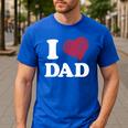 I Love Dad Men's Casual T-Shirt Royal Blue I Love Dad Men's Casual T-Shirt Royal Blue