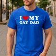 I Love My Gay Dad I Heart My Gay Dad Men's Casual T-Shirt Royal Blue