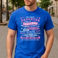I Am a Lucky Daughter I Have Crazy Dad For Daughter Men's Casual T-Shirt Royal Blue