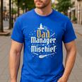 Magical Dad Manager Of Mischief Birthday Boys Girls Men's Casual T-Shirt Royal Blue