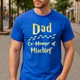Magical Dad Manager Of Mischief Birthday Family Matching Men's Casual T-Shirt Royal Blue
