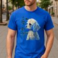 Maltipoo Starry Night Van Gogh Maltipoo Mom Dad Owner Men's Casual T-Shirt Royal Blue