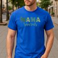 Mama Saurus Dinosaur Birthday Mom Dad Birthday Boy T-Rex Men's Casual T-Shirt Royal Blue Mama Saurus Dinosaur Birthday Mom Dad Birthday Boy T-Rex Men's Casual T-Shirt Royal Blue