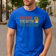 The Man The Myth The Cat Dad Cat Daddy Vintage Men's Casual T-Shirt Royal Blue The Man The Myth The Cat Dad Cat Daddy Vintage Men's Casual T-Shirt Royal Blue