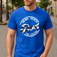 The Man The Myth The Legend Daddy Love Cows Dad Cow Print Men's Casual T-Shirt Royal Blue