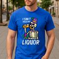 Mardi Gras Skeleton Cant Hold My Carnival Team Dad Men Men's Casual T-Shirt Royal Blue