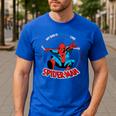 Marvel Dad Is Amazing Like Spider-Man Father's Day Men's Casual T-Shirt Royal Blue