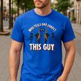 Marvel Deadpool Father's Day Who Tells Dad Jokes This Guy Men's Casual T-Shirt Royal Blue