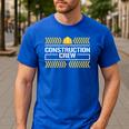 Matching Boys And Dad Mom Construction Digger Birthday Party Men's Casual T-Shirt Royal Blue