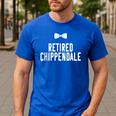 Men Dad Bod Joke Ex Male Dancer Humor Retired Chippendale Men's Casual T-Shirt Royal Blue