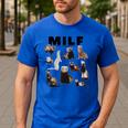 MILF Man I Love Ferrets Ferret Mom Dad Ferret Owner Men's Casual T-Shirt Royal Blue