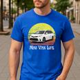 Mini Van Life Soccer Mom Dad Parent For Parents Men's Casual T-Shirt Royal Blue
