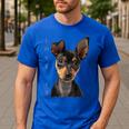 Miniature Pinscher Shirt Dog Mom Dad Tshirt Love Puppy Pet Men's Casual T-Shirt Royal Blue