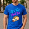 Mom Dad Let's Taco Bout Sex Gender Reveal Party Men's Casual T-Shirt Royal Blue