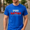 Mom And Dad Spider Family Matching Birthday Halloween Men's Casual T-Shirt Royal Blue