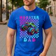 Monster Truck Dad Family Matching Shirt Truck Lovers Men's Casual T-Shirt Royal Blue